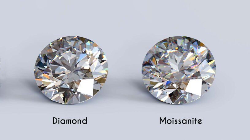 Diamond,Simulants,In,Comparison.,3d,Illustration