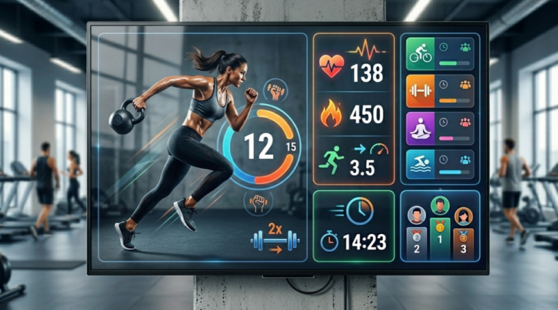 TV display system for gyms